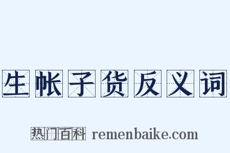 生帐子货反义词是什么意思的图片